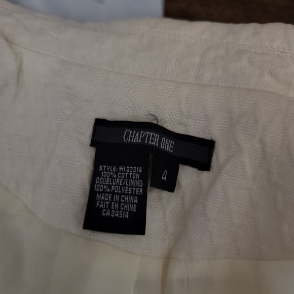 Chapter One 100% Cotton Notch lapel Jacket Sz 4 - Picture 5 of 6